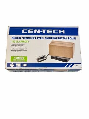 Cen-Tech Digital Stainless Steel Shipping Postal Scale - Adapter & Batteries NIB